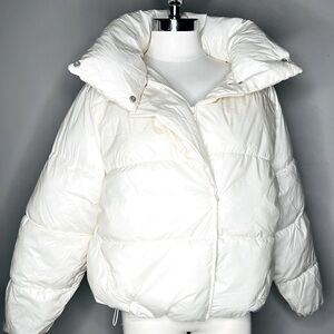 A new day WOMENS puffer jacket large cream color